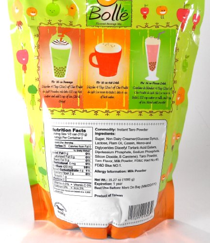 BOLLE Boba Bubble Tea Smoothie Powder Mix Drinks (Taro) Flavorful and Refreshing Beverages for Tea Lovers
| BOLLE Boba