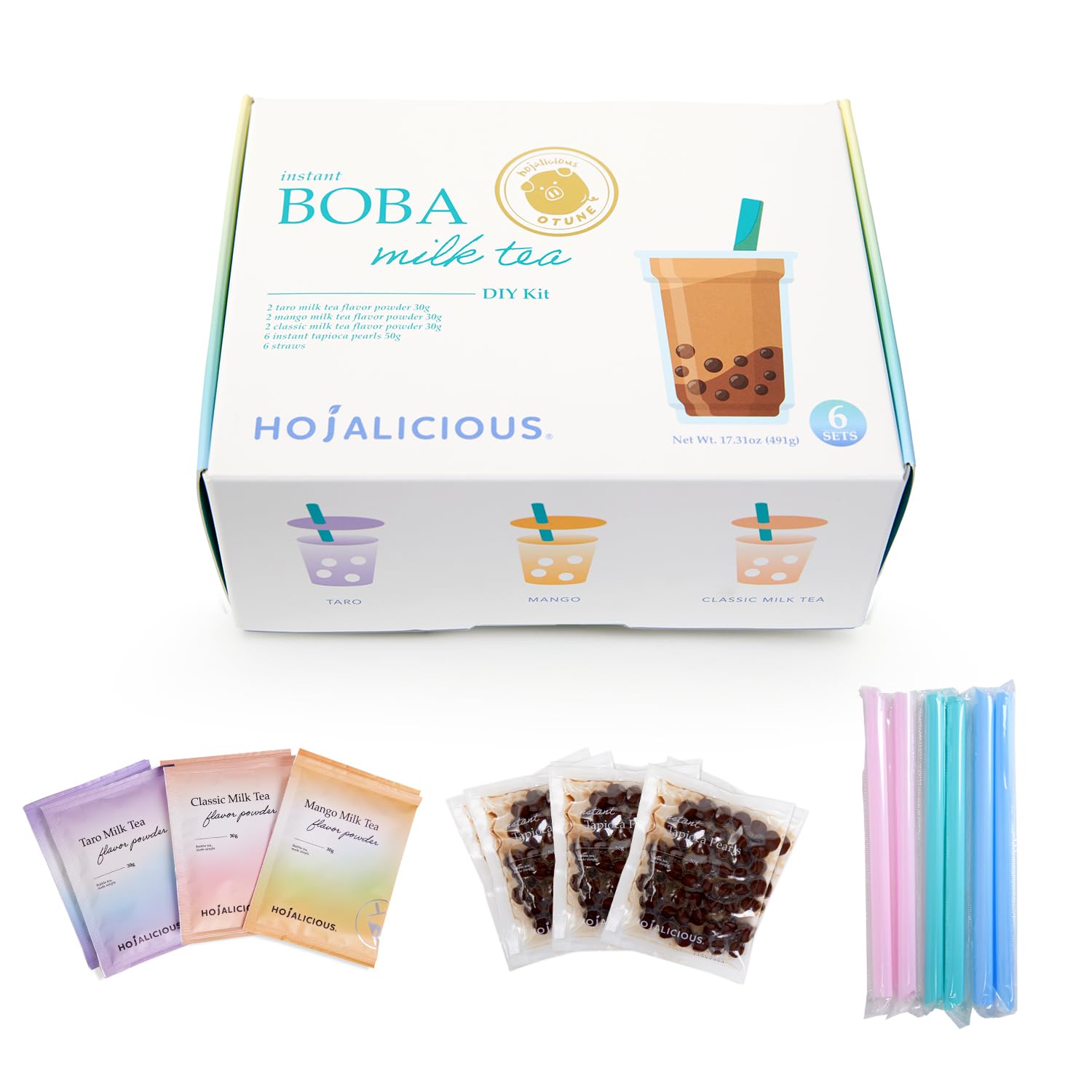 Hojalicious Classic Flavor DIY Instant Boba Milk Tea Kit - Perfect for tea lovers
| Hojalicious Mango DIY Instant Boba