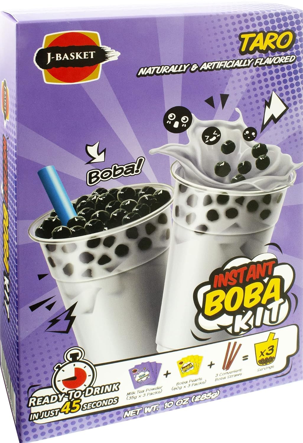 J-Basket Taro Instant Boba Kit Tea for Tea Lovers on the Go
| J-Basket Taro Instant Boba Kit Tea Perfect for Hot Summer